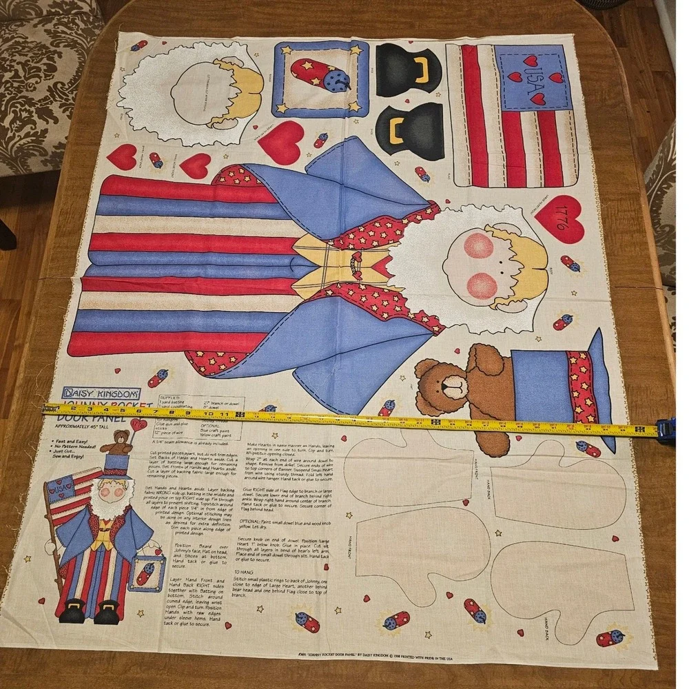 Daisy Kingdom Fabric #3691 Johnny Rocket Door Panel USA Patriotic New Uncut 1998